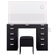 Meuble sous lavabo suspendu de 76 cm de large, avec lavabo en céramique